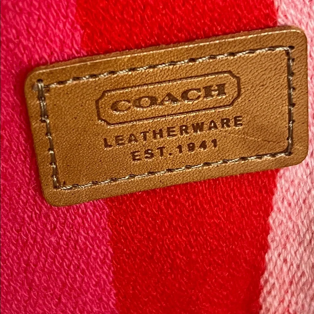 Coach Cashmere Silk Blend Stripe Scarf - Picture 2 of 9